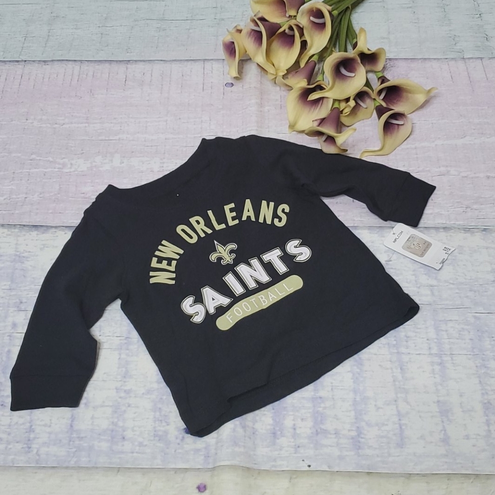 NWT Kids NFL Saints Long Sleeve Graphic T-shirt